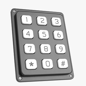 3D model Electronic keypad 1