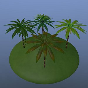 group palm trees 3d 3ds