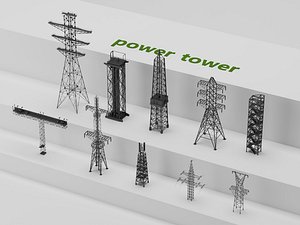 3D High Voltage Power Tower Pack