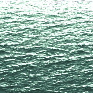 Animated Green Ocean Surface - sea wave with cyclic looped animation