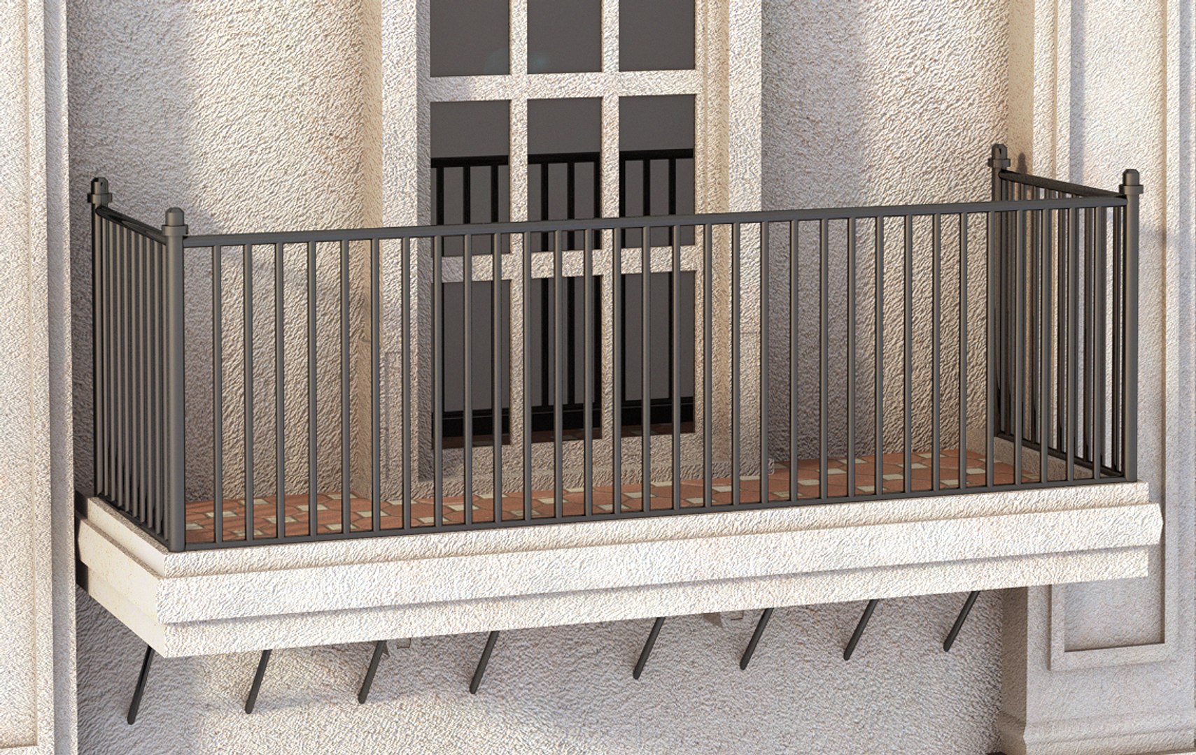 3D Window Terrace Classic - TurboSquid 1211641