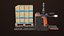 3D Forklift with Pallet 01 Orange All PBR Unity UE Textures