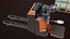3D Forklift with Pallet 01 Orange All PBR Unity UE Textures