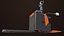 3D Forklift with Pallet 01 Orange All PBR Unity UE Textures