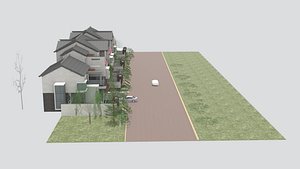 3D model Chinese Courtyard Street Scene 3D Model