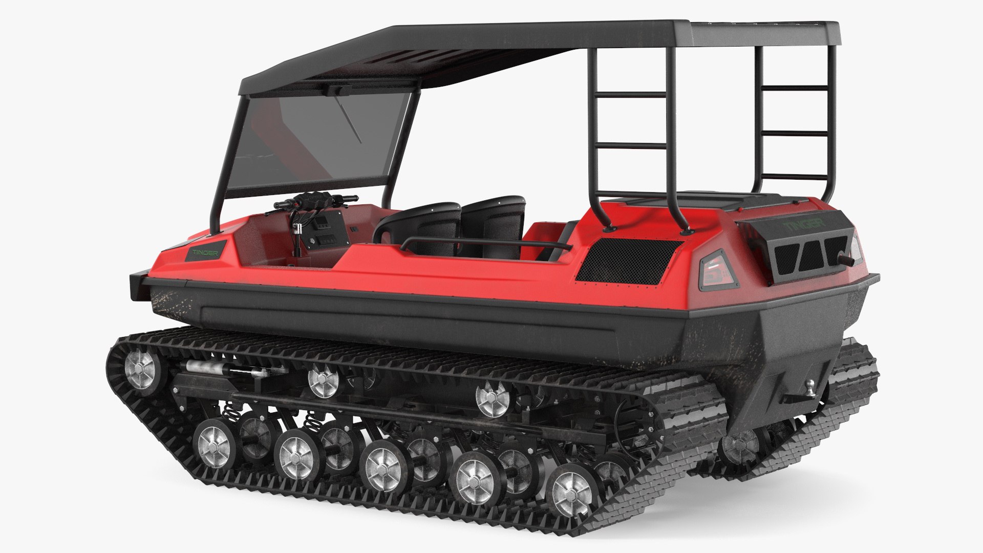 Red Tinger Track Dirty 3D model preview