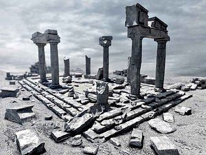3d greek ruins model