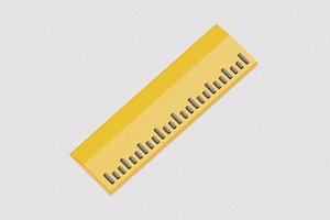 3D model Ruler cartoon