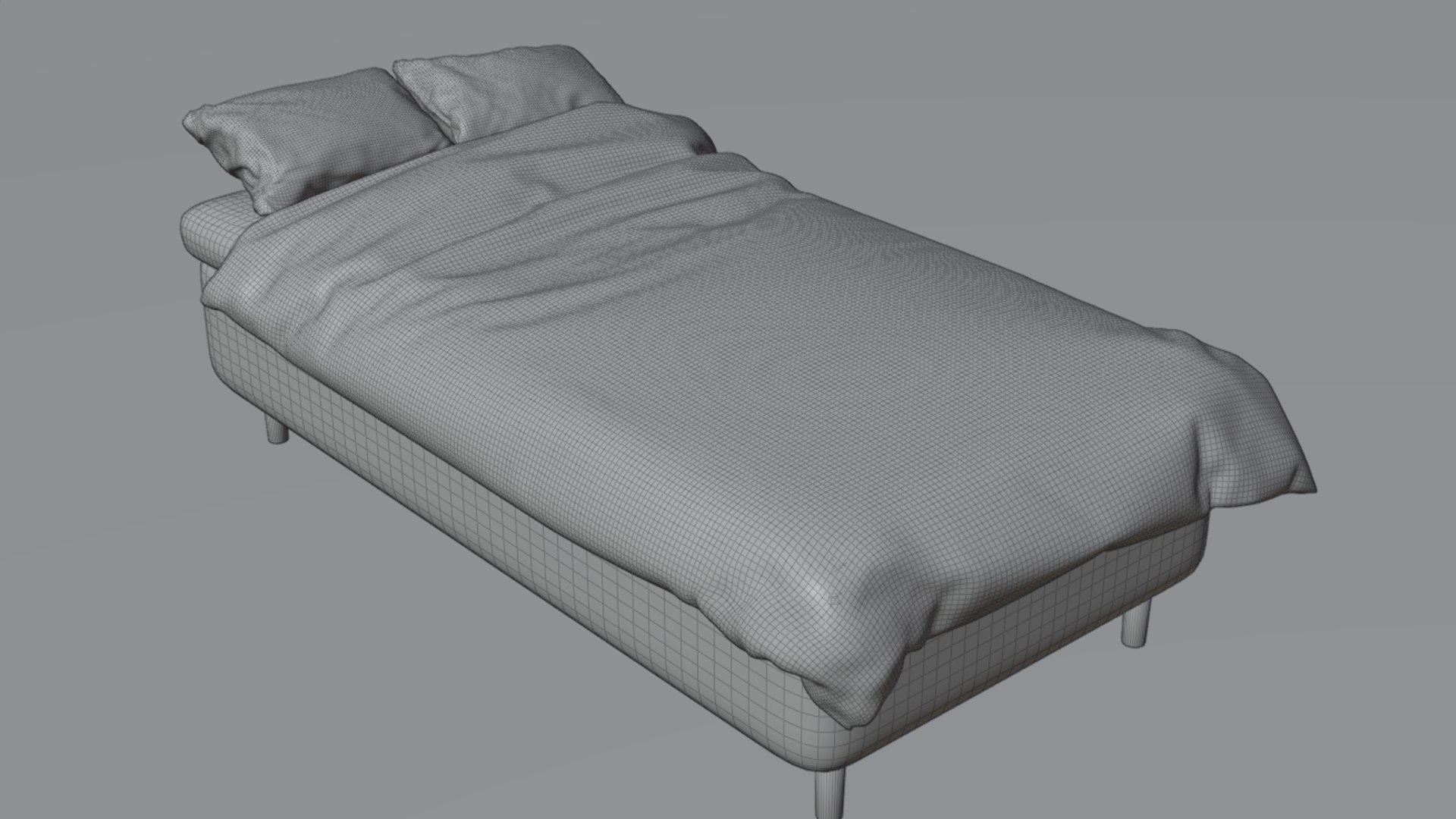 Simple Bed Model TurboSquid 1840087