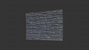 Dense Basalt Stone Wall Asset
