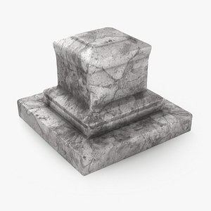Stone Grave Base Pedestal 3D model
