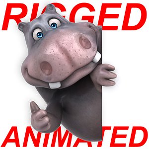 fun cartoon hippo ! 3D