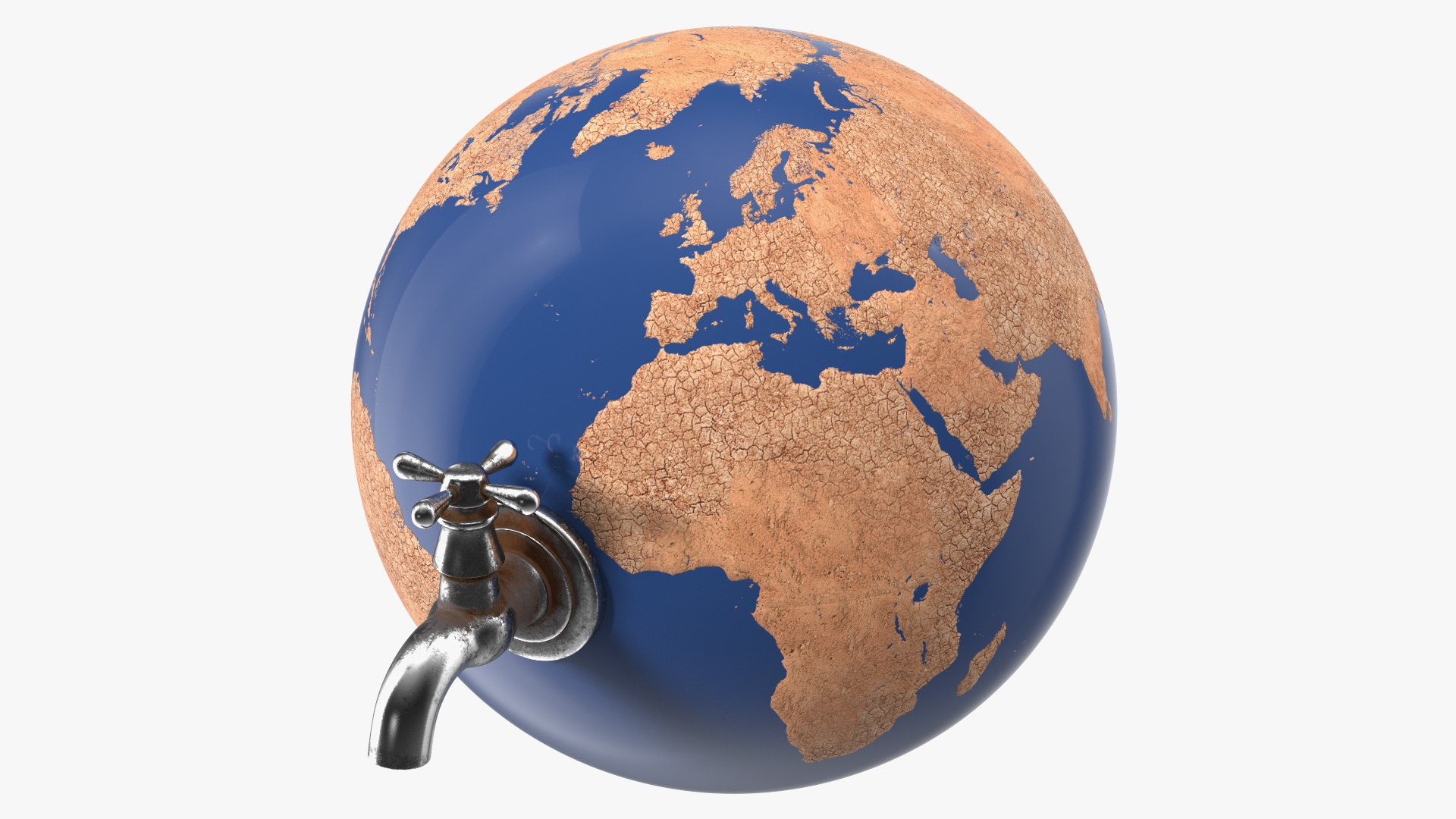 Earth Stylized Drought 3D model preview