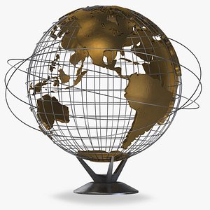 earth globe v4 3D model