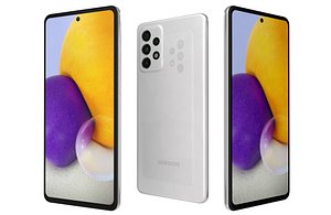 Samsung Galaxy A72 Awesome White Low Poly 3D