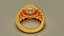 Wavy ring for men consists of bezel set center stone