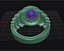 Wavy ring for men consists of bezel set center stone