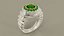Wavy ring for men consists of bezel set center stone