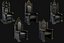 6 Low Poly Gothic Medieval Throne Chairs