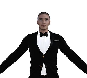 Asian Waiter Man