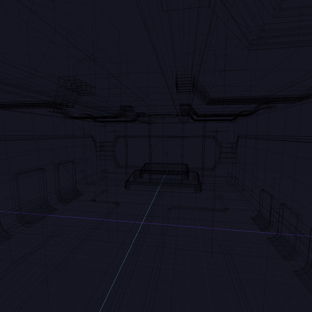 3D Sci Fi Exhibition Hall Interior With Real World - TurboSquid 2324502