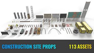 Construction Site Props - Game Ready 3D Assets