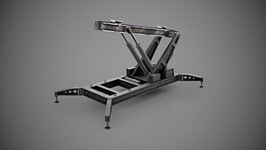 Missile launcher stand Low-poly 3D model
