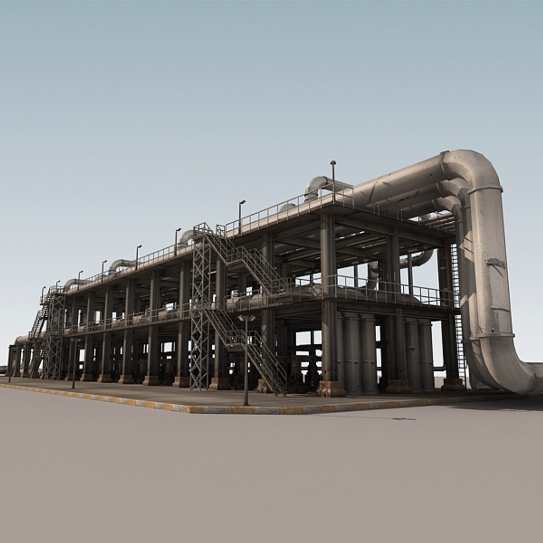 3d Refinery Parts Model