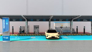 3D EV Charging Station 2