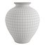 Fluted Brindle Glazed Urn Vase