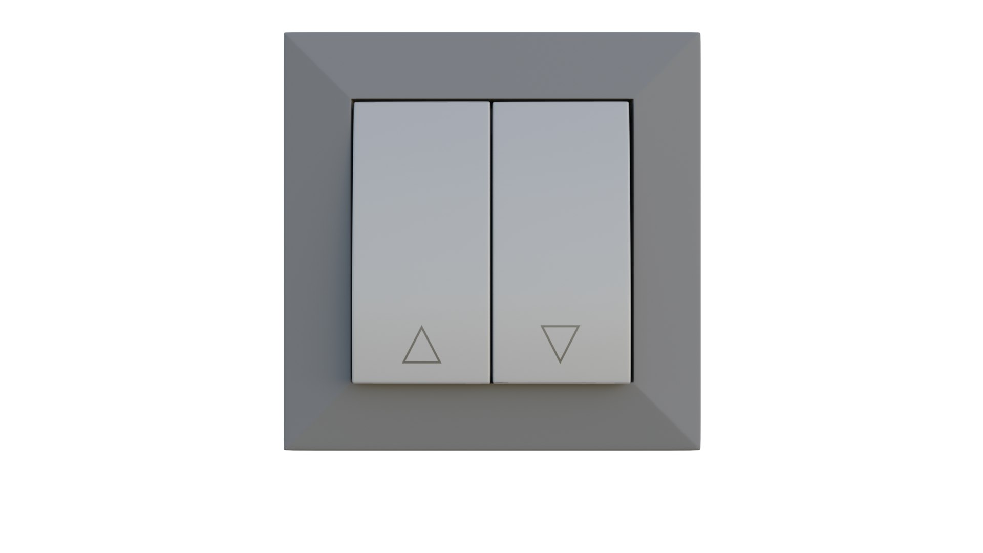 3D Electrical Wall Double Switch With Up Down Symbol - TurboSquid 1809134
