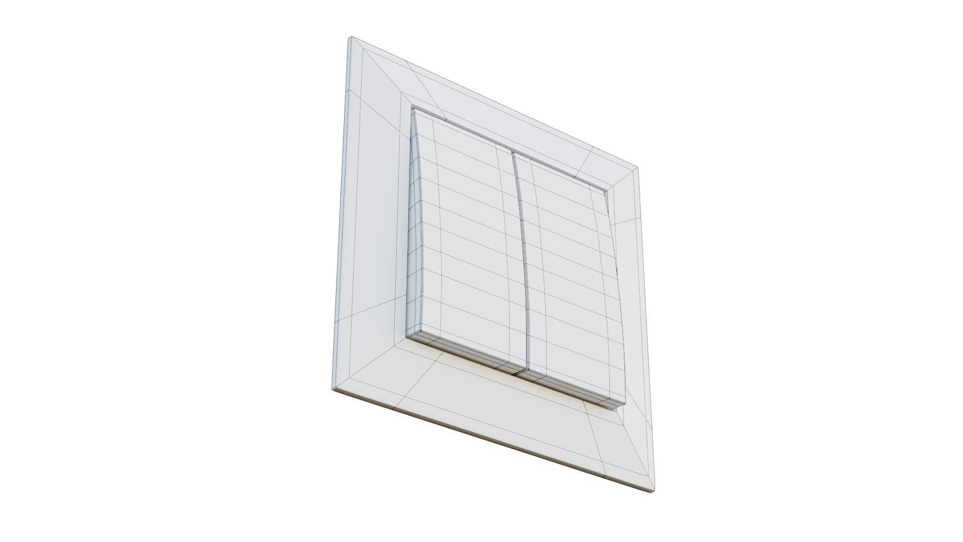 3D Electrical Wall Double Switch With Up Down Symbol - TurboSquid 1809134