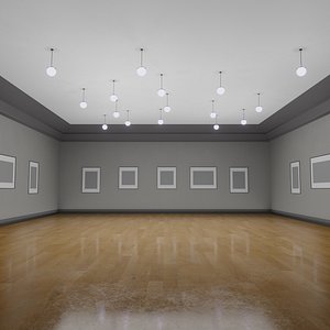 ART GALLERY ROOM classic 3D INTERIOR