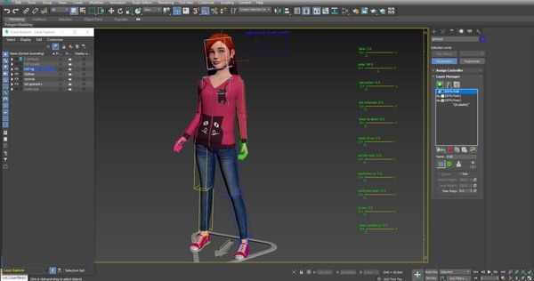 Realistic girl rig 3D model - TurboSquid 1243747