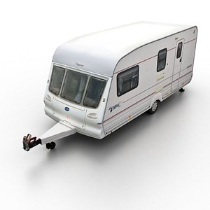 3d model 2009 camper semi-trailer