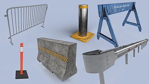 Road Barriers Collection 3D