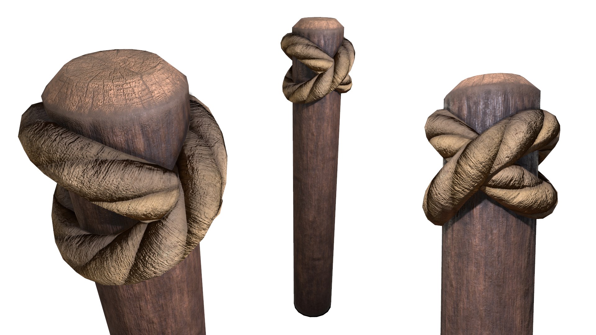 Tileable Rope Fence 3D Model - TurboSquid 1456660