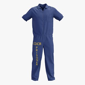 Prison Overalls Short Sleeved Blue 02