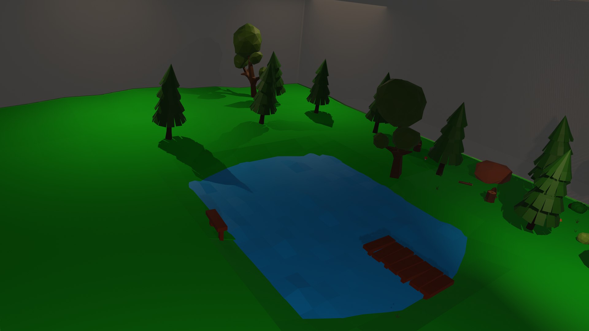 Low Poly Forest Display Case Model - TurboSquid 1932320