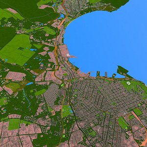 3D building street city model