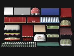 Shop Awning Canopy Awnings 3D Model Pack 3D model