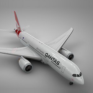 3D boeing 787 dreamliner qantas model