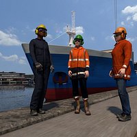 Rigged female workers