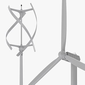 3D Wind Turbines Collection 2 model