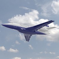 Plane Dassault Falcon 2000 Simplified No Chassis