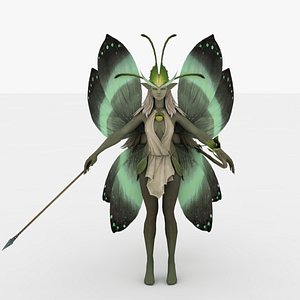 3D model Fairy Rigged and Animated