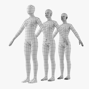Natural Female in A-Pose Base Mesh