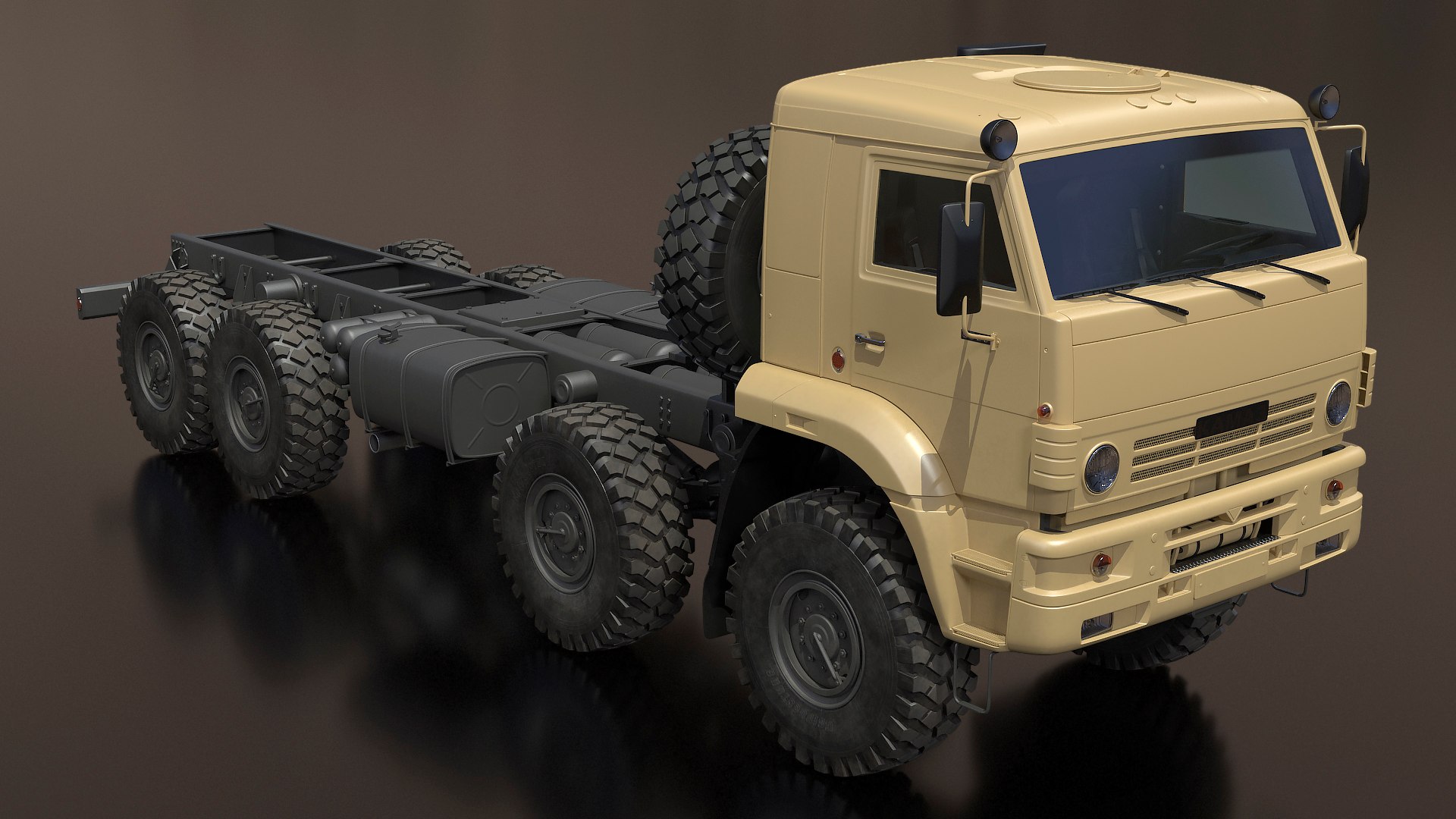 Kamaz 6560 Desert Camo 3D model preview