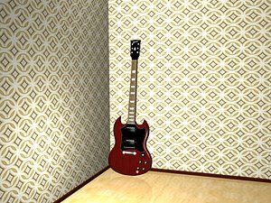 gibson sg guitar 3d model