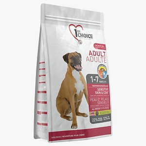 3D Pet Food 1ST Choice Package model